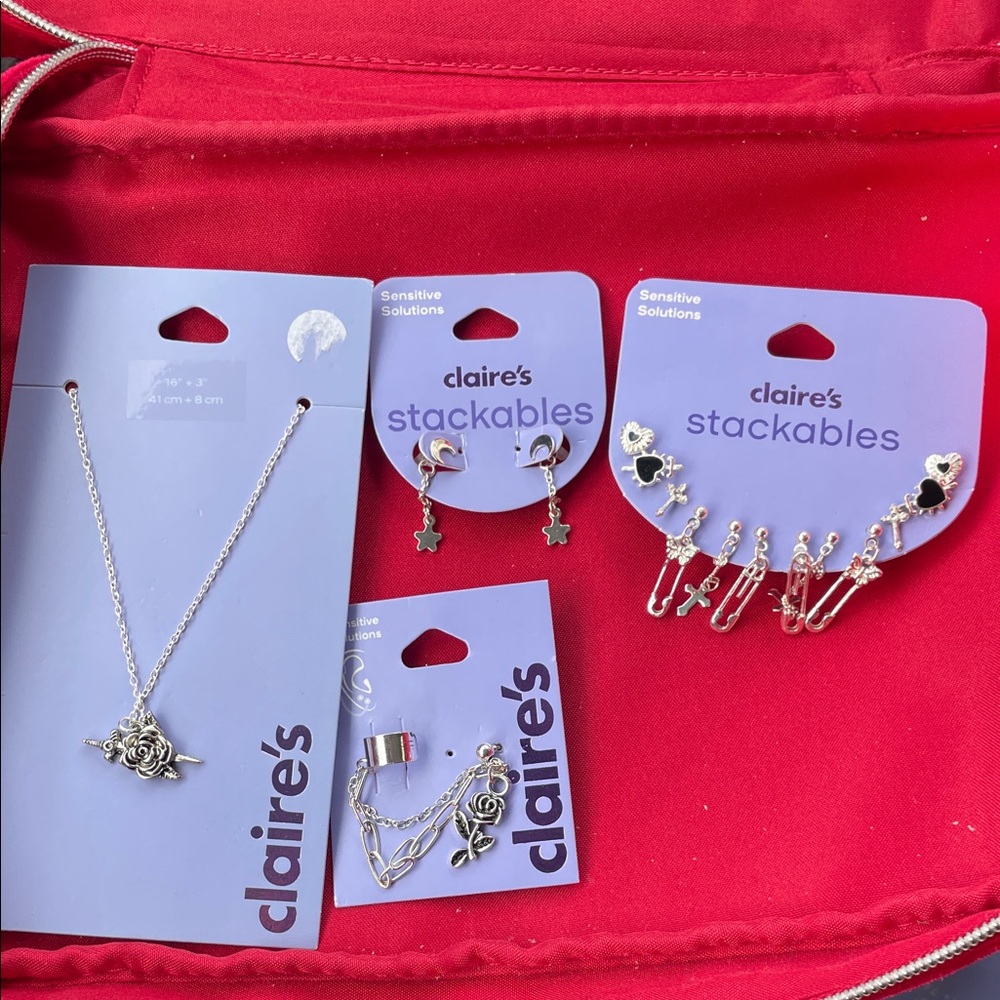 Claire’s gothic style jewerly bundle